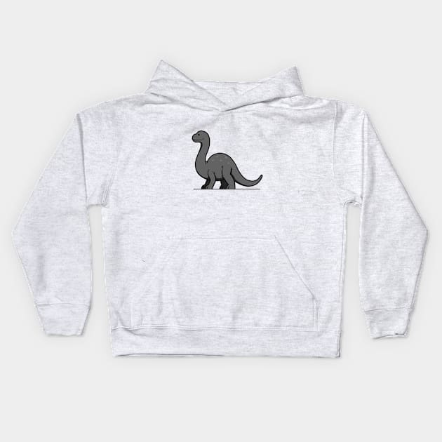 CuteForKids - Brontosaurus Kids Hoodie by VirtualSG